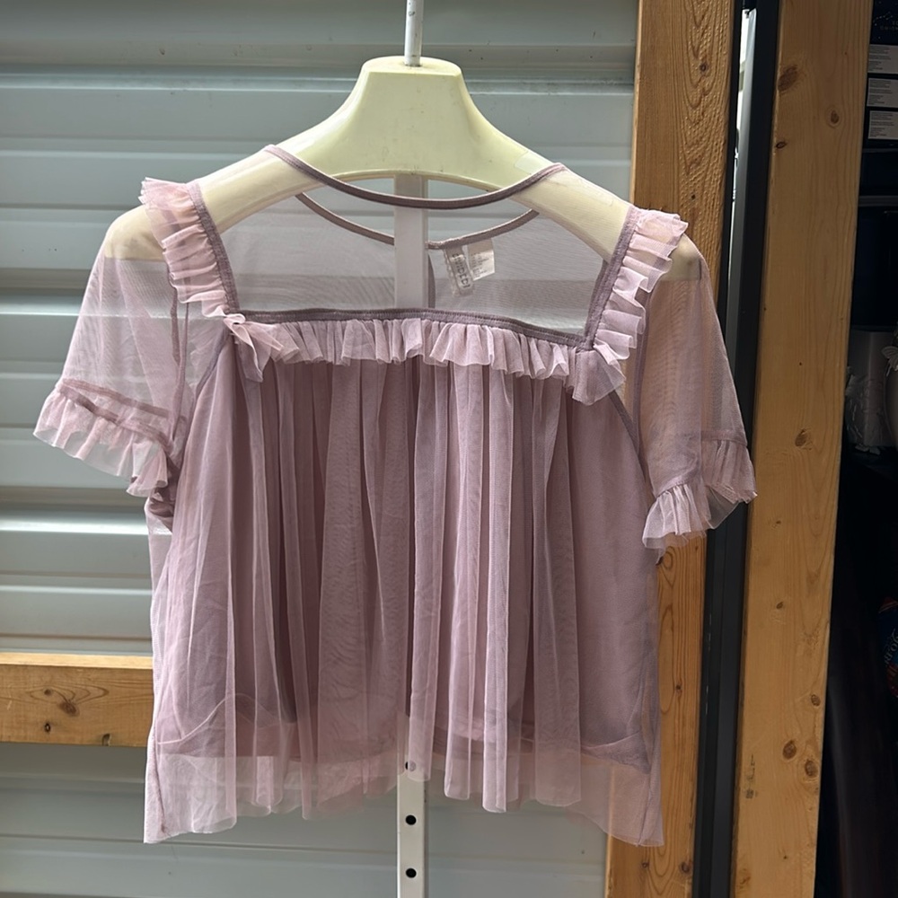 Divided Pink sheer babydoll top (Las)